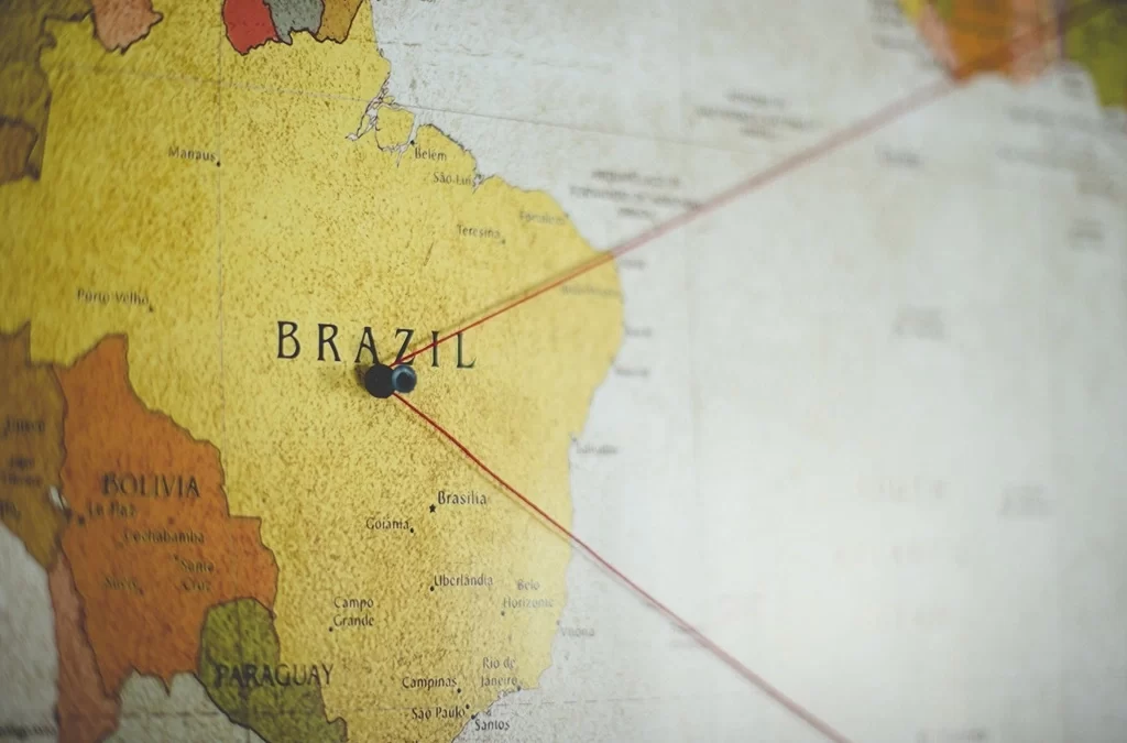 A map pointing to Brazil indicating a local DMC